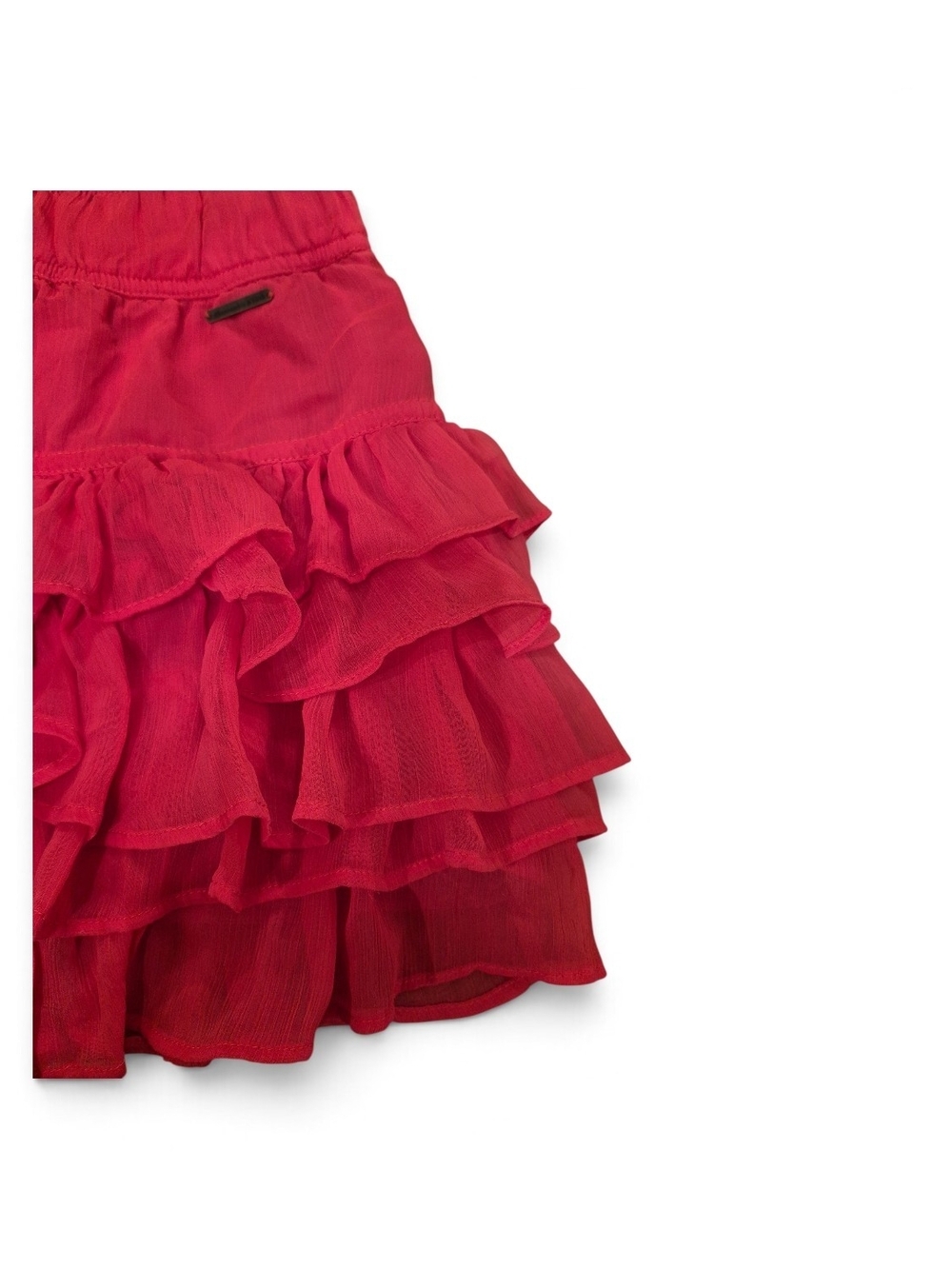 Abercrombie & Fitch Tiered Ruffle Mini Skirt - Hot Pink - Picture 3 of 5
